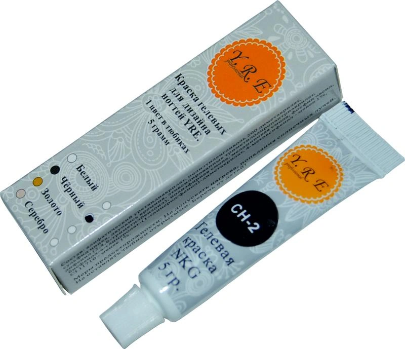 Гель-фарба YRE Gel Paint Black чорний 5 мл