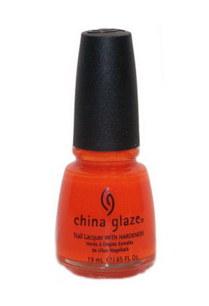 Лак China Glaze Aztec Orange червоно-червоний з помаранчевим відтінком, емаль 14 мл