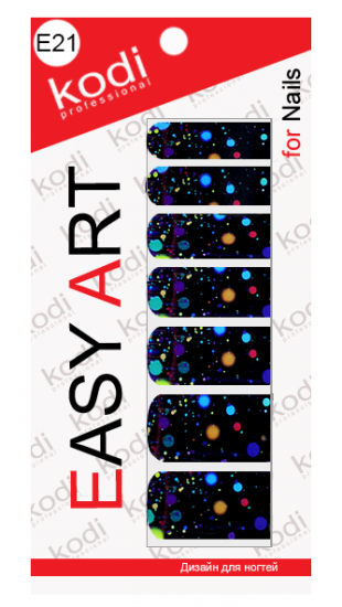 Наклейки для дизайну нігтів Kodi Easy Art E21
