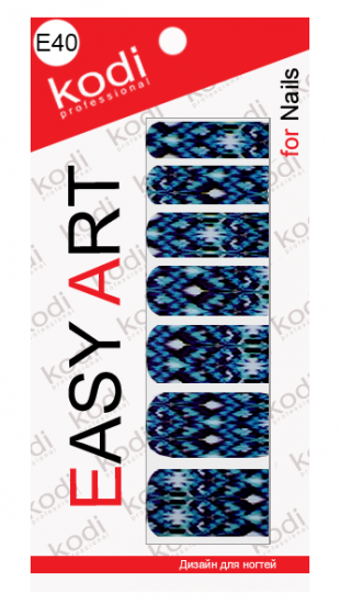Наклейки для дизайну нігтів Kodi Easy Art E40