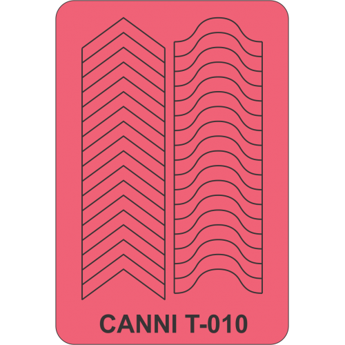 Трафарет для нігтів T-010 Canni Pattern T-010
