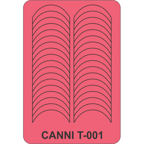 Трафарет для нігтів для французького манікюру Canni Pattern T-001