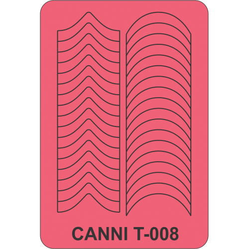 Трафарет для нігтів Canni Pattern T-008 круглі та трикутні