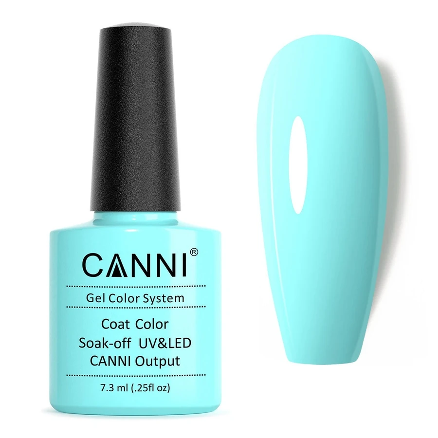 Гель-лак Canni Gel Polish №4 Cyan Light ціановий блакитний, емаль 7,3 мл