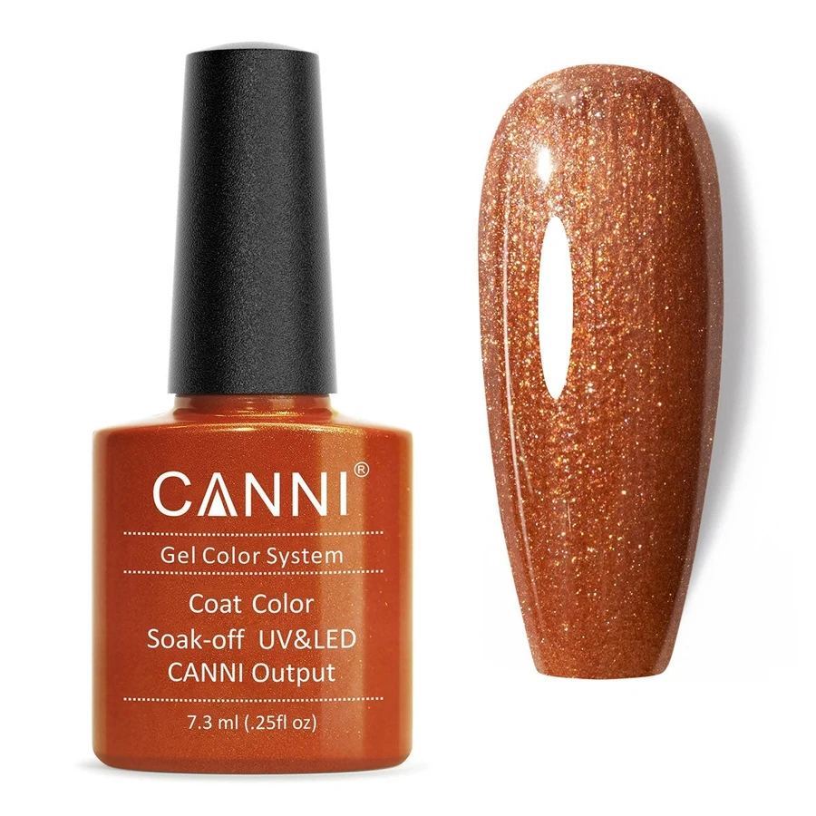 Гель-лак Canni Gel Polish №9 Stone Pearlescent мідний металік, шиммер 7,3 мл