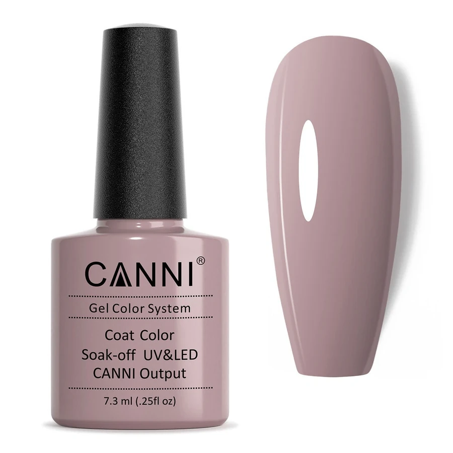 Гель-лак Canni Gel Polish №18 Light Pinkish Grey пастельний сіро-бузковий, емаль 7,3 мл