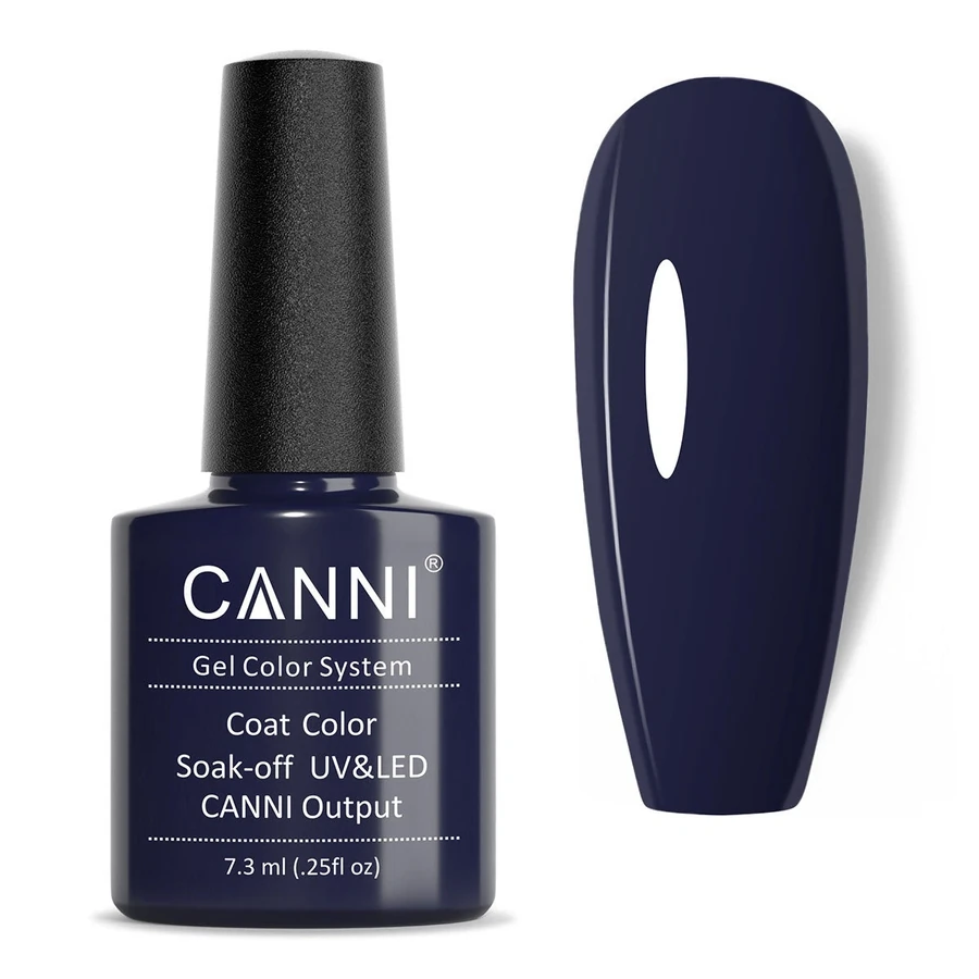 Гель-лак Canni Gel Polish №21 Dark Grey-Blue темно-синій, емаль 7,3 мл