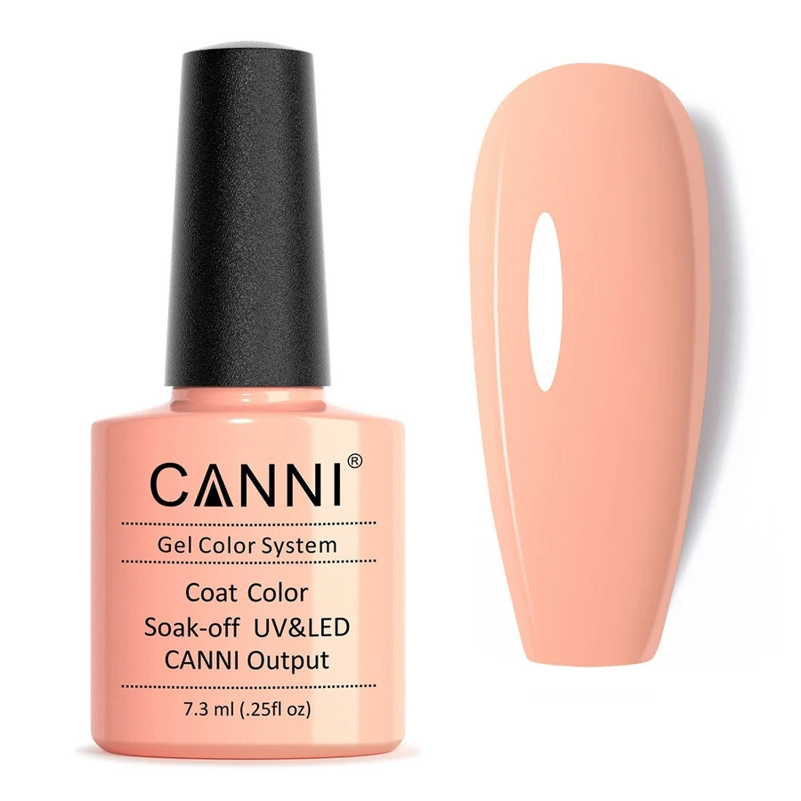 Гель-лак Canni Gel Polish №47 Jovial Peach світлий персиково-рожевий, емаль 7,3 мл