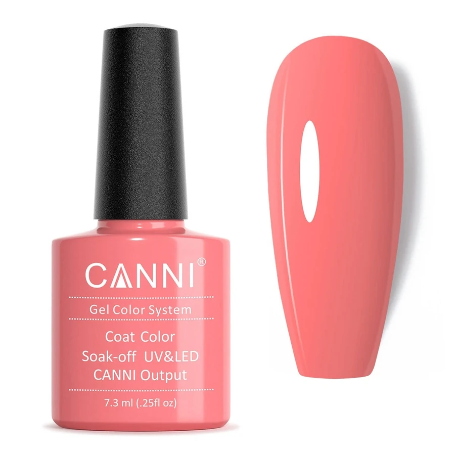 Гель-лак Canni Gel Polish №50 Saturated Pink насичений рожевий, емаль 7,3 мл