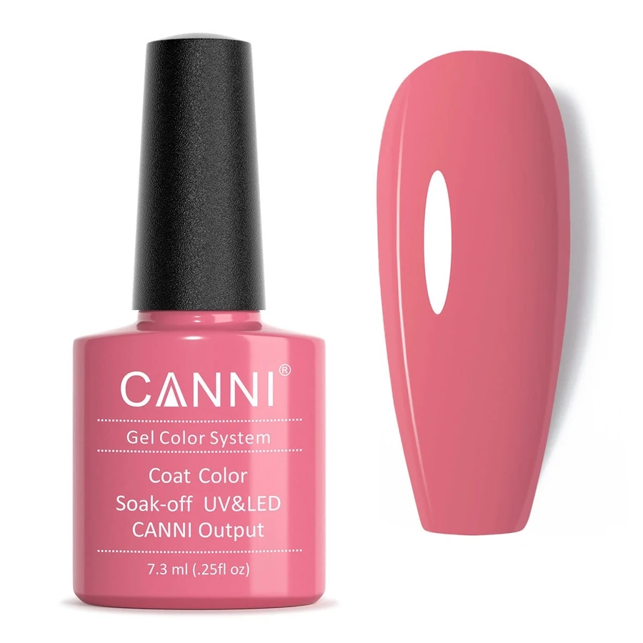 Гель-лак Canni Gel Polish №52 Peach Pink пастельний малиново-рожевий, емаль 7,3 мл