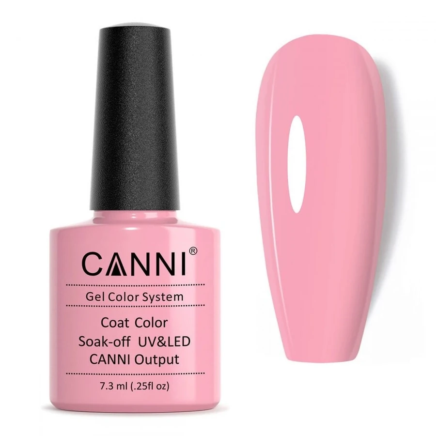 Гель-лак Canni Gel Polish №73 Lovely Pink насичений світло-рожевий, емаль 7,3 мл