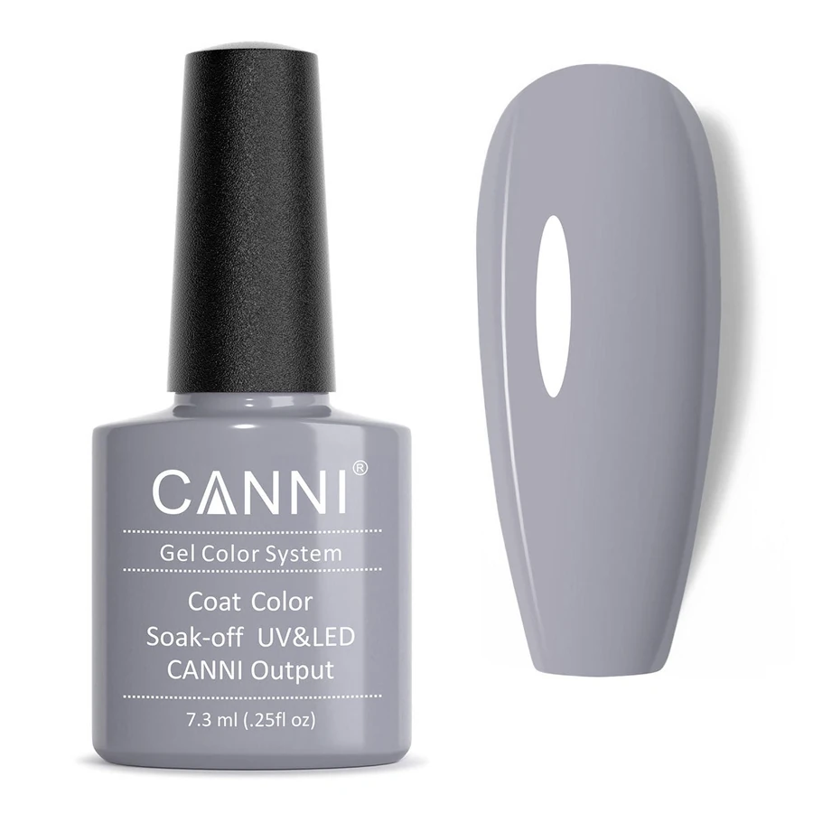 Гель-лак Canni Gel Polish №75 Steel Grey сталевий сірий, емаль 7,3 мл