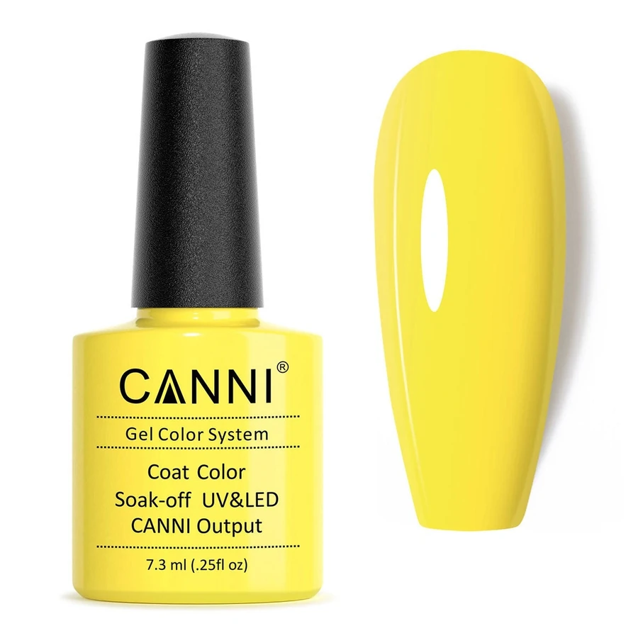 Гель-лак Canni Gel Polish №84 Milk Yellow блідо-жовтий, емаль 7,3 мл