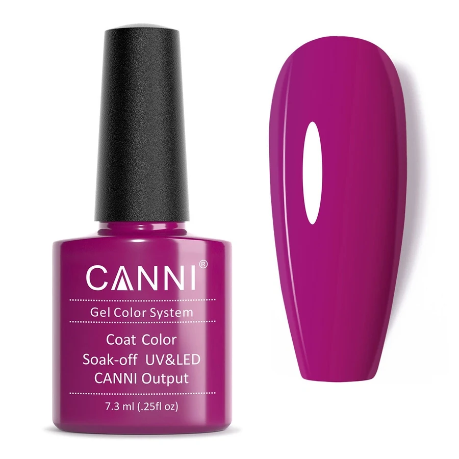 Гель-лак Canni Gel Polish №85 Tyrian Purple насичений пурпурний, емаль 7,3 мл