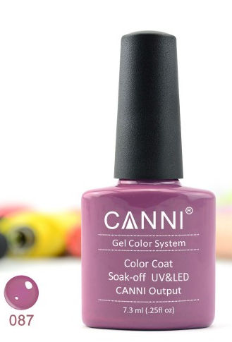 Гель-лак Canni Gel Polish №87 Grey Plum насичений рожево-коричневий, емаль 7,3 мл