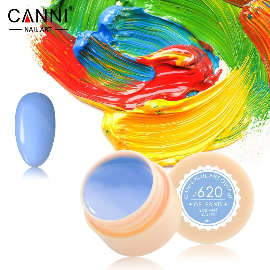 Гель-фарба Canni Gel Paint №620 пастельно-блакитна 5 мл