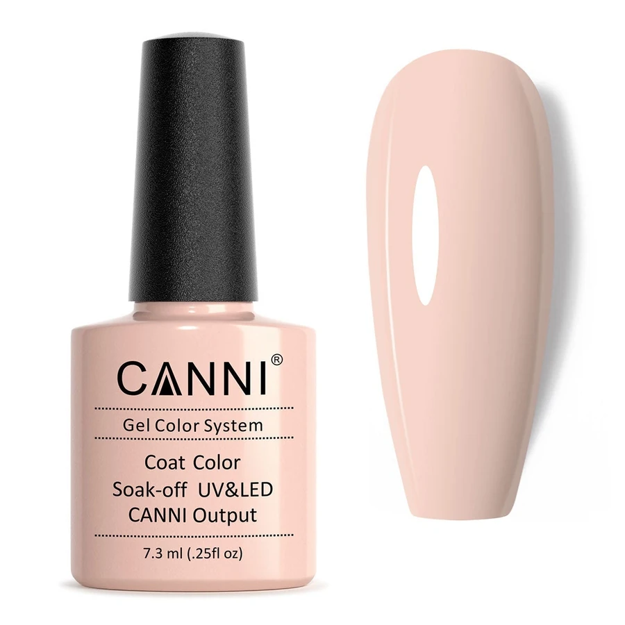 Гель-лак Canni Gel Polish №101 Light Nude ніжний рожево-кремовий, емаль 7,3 мл