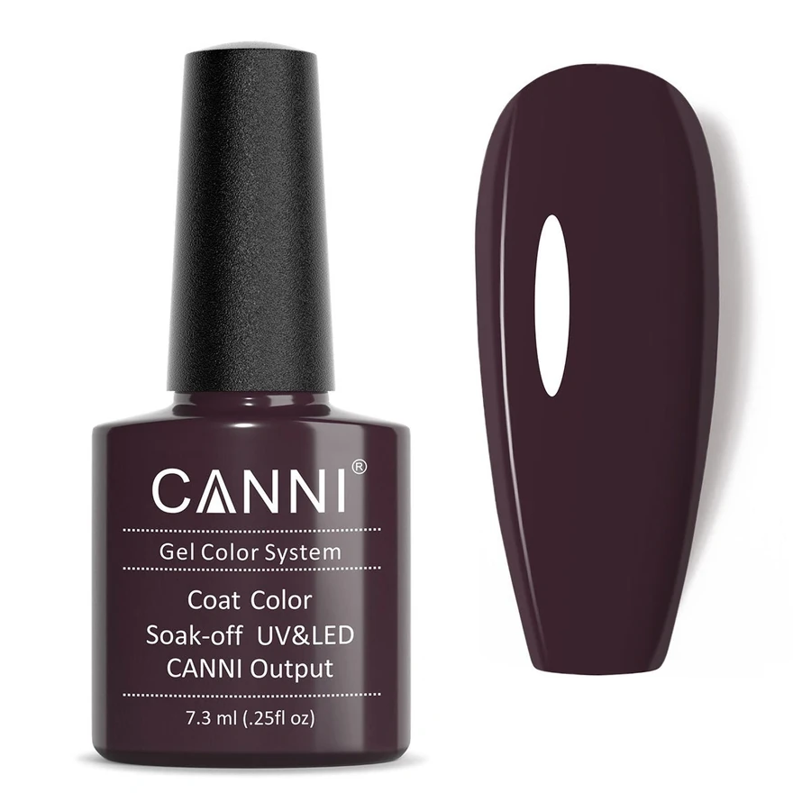 Гель-лак Canni Gel Polish №102 Deep Reddish Brown гнила вишня, емаль 7,3 мл