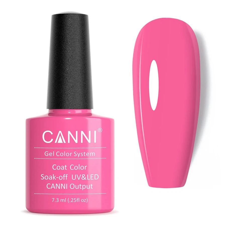 Гель-лак Canni Gel Polish №112 Neon Pink рожева фуксія, емаль 7,3 мл