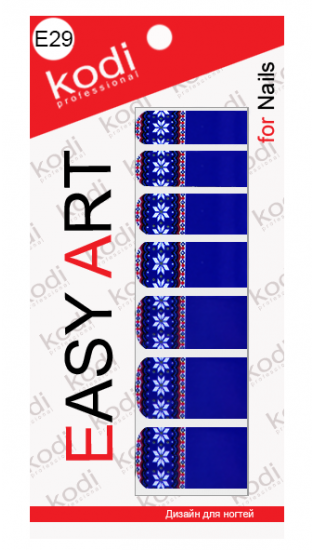 Наклейки для дизайну нігтів Kodi Easy Art E29