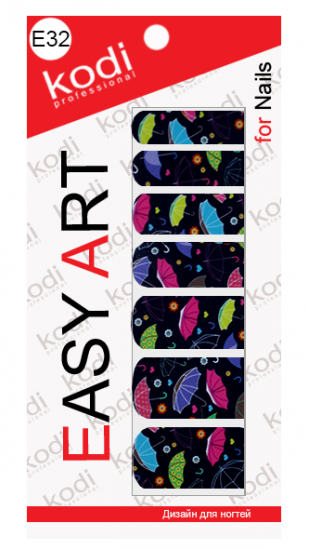 Наклейки для дизайну нігтів Kodi Easy Art E32