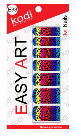 Наклейки для дизайну нігтів Kodi Easy Art E33