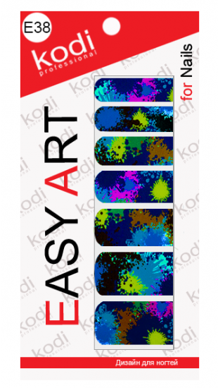Наклейки для дизайну нігтів Kodi Easy Art E38