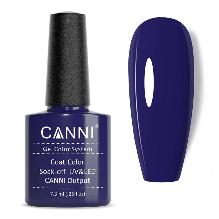 Гель-лак Canni Gel Polish №125 Deep Purple темний синій, емаль 7,3 мл