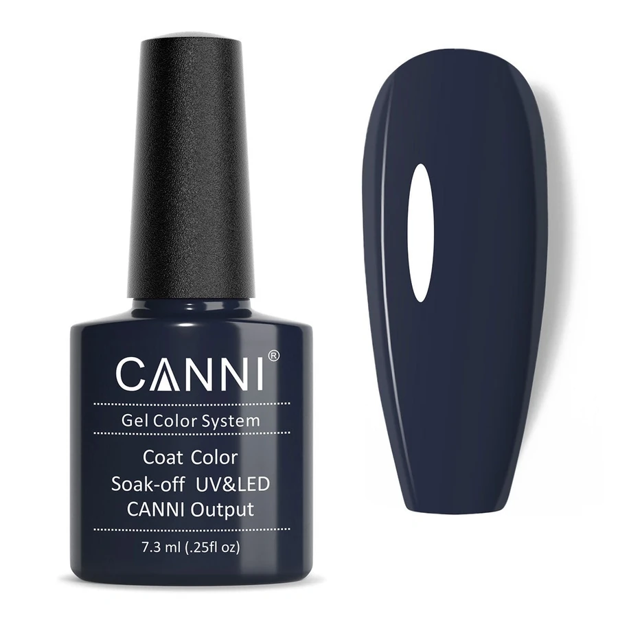 Гель-лак Canni Gel Polish №130 Dusty Grey темний сіро-синій, емаль 7,3 мл