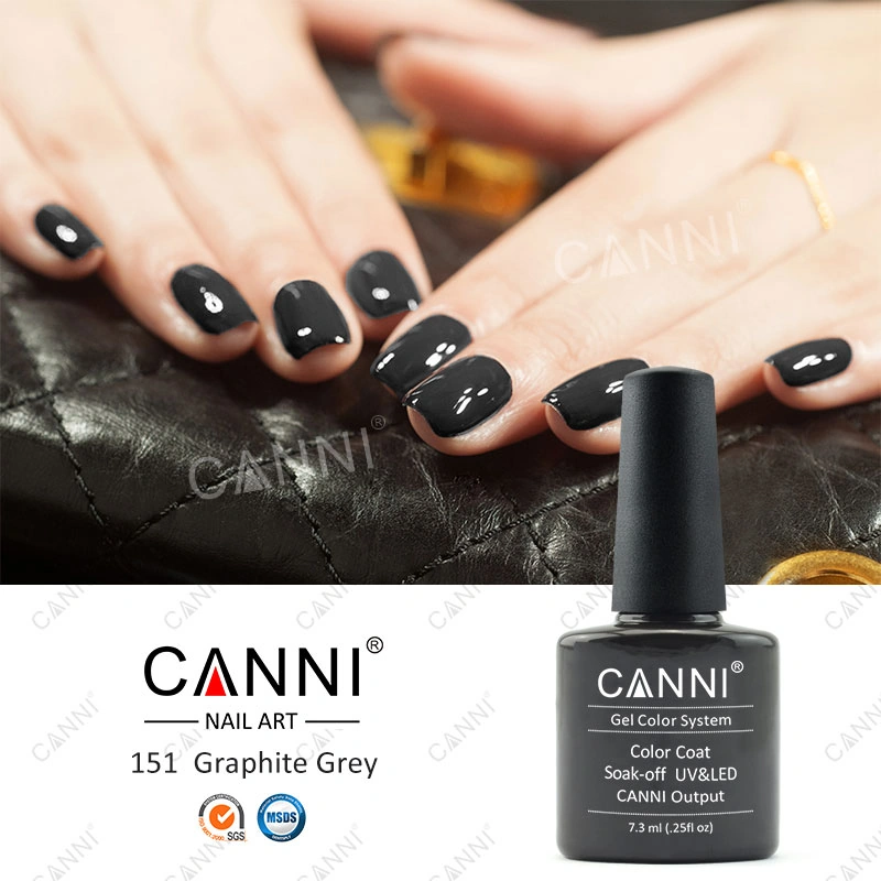 Гель-лак Canni Gel Polish №151 темний оливково-сірий, емаль 7,3 мл