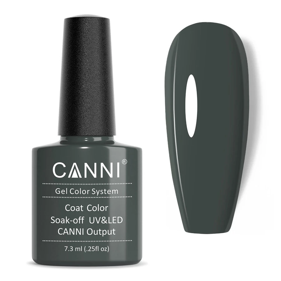 Гель-лак Canni Gel Polish №156 Platinum Grey темно-сірий, емаль 7,3 мл