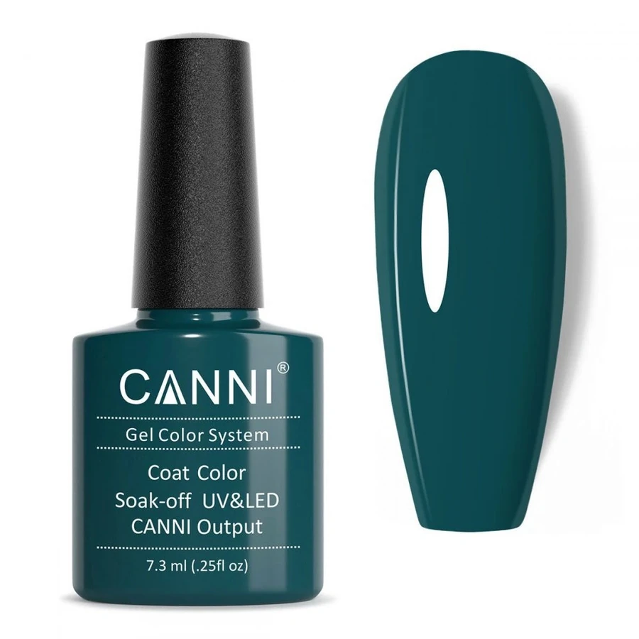 Гель-лак Canni Gel Polish №157 Blue Marine темно-синя бірюза, емаль 7,3 мл