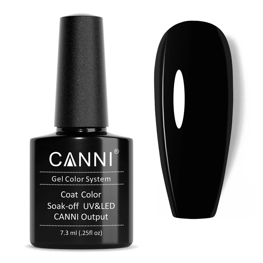 Гель-лак Canni Gel Polish №161 Pure Black чорний, емаль 7,3 мл