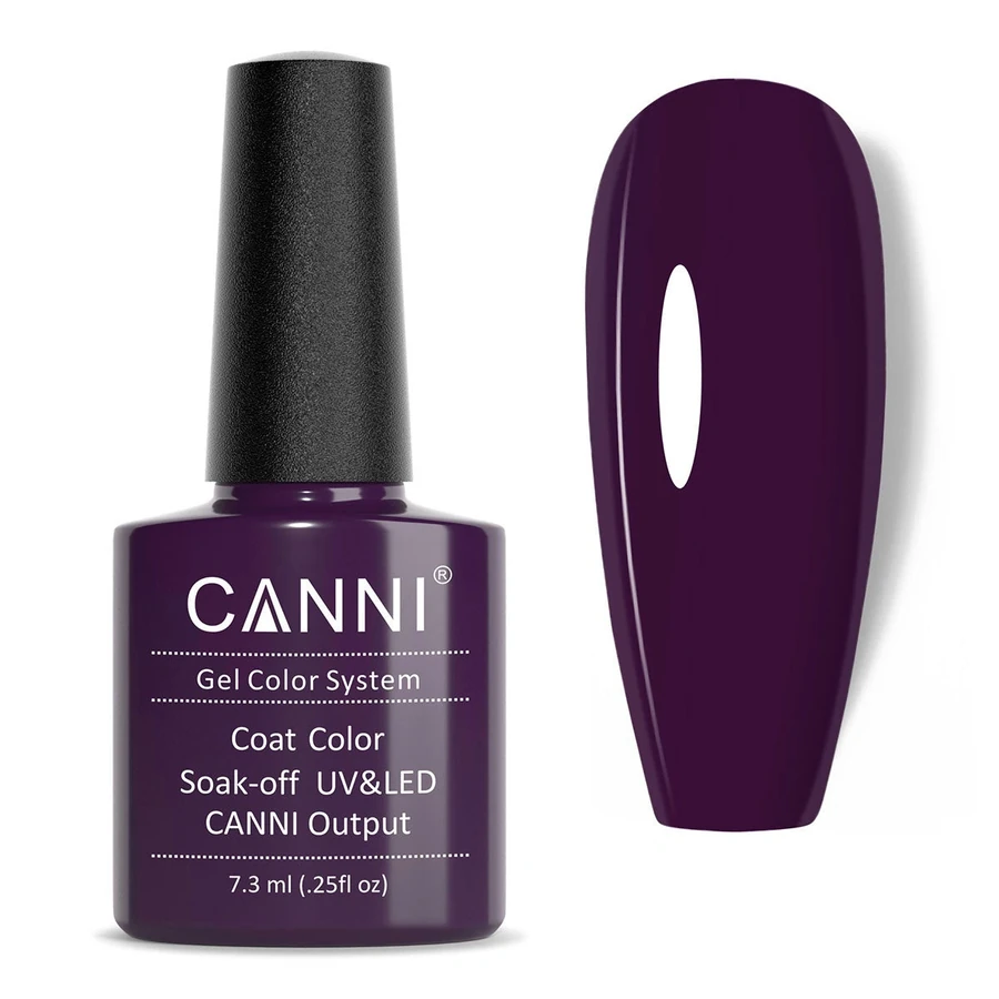 Гель-лак Canni Gel Polish №176 Aubergine темно-баклажановий, емаль 7,3 мл