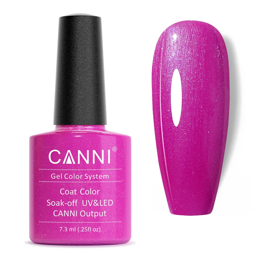 Гель-лак Canni Gel Polish №193 Purple Pearl пурпурний з перламутром 7,3 мл