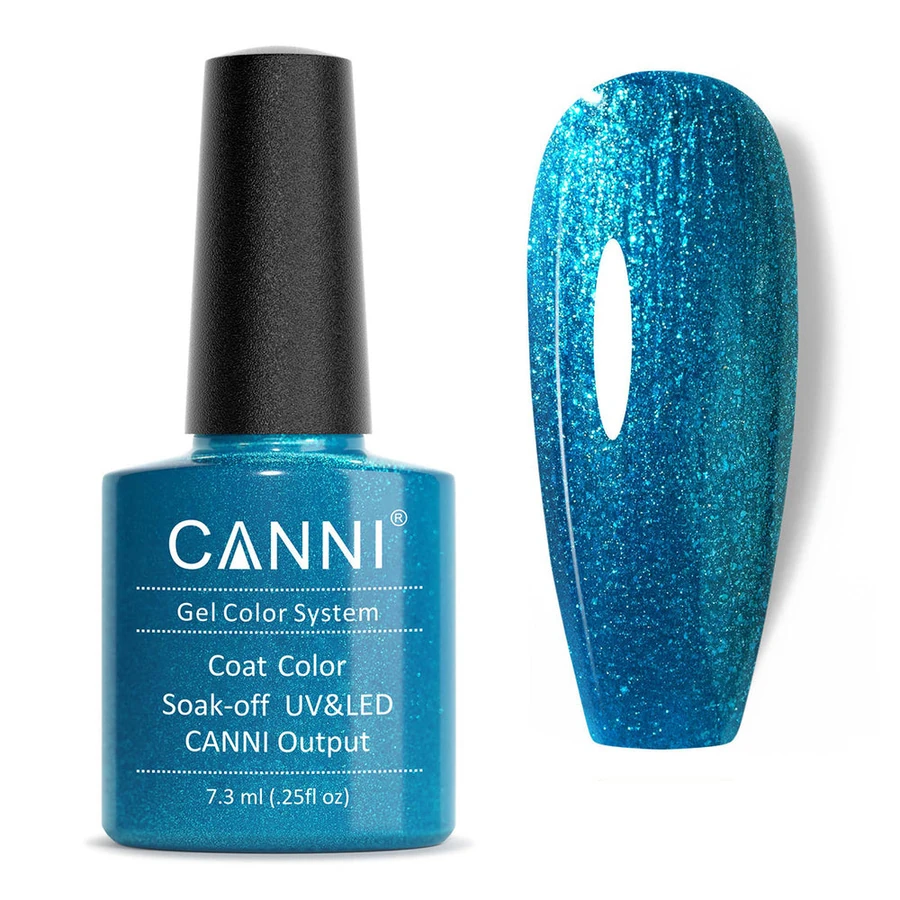 Гель-лак Canni Gel Polish №194 Blue Pearl синій з мікроблиском 7,3 мл