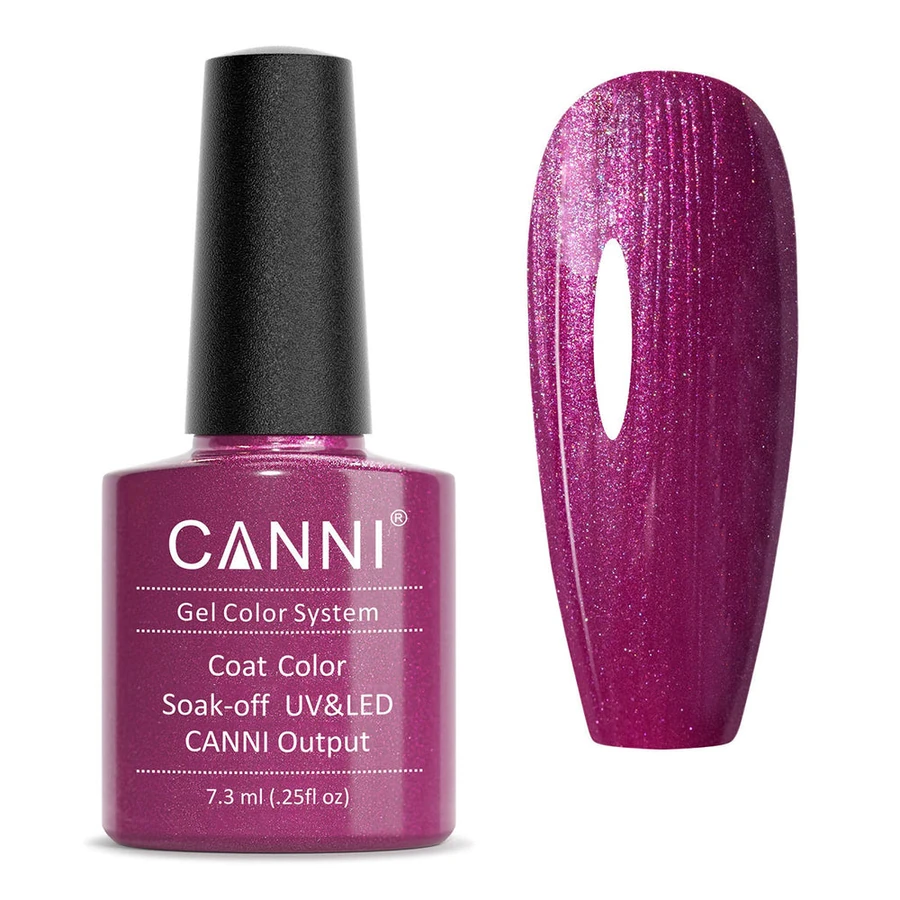 Гель-лак Canni Gel Polish №196 Plum Nacre сливовий з перламутром 7,3 мл