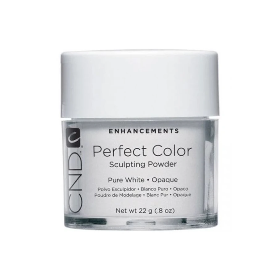 Яскраво-біла акрилова пудра CND Perfect Color Pure White 22 г