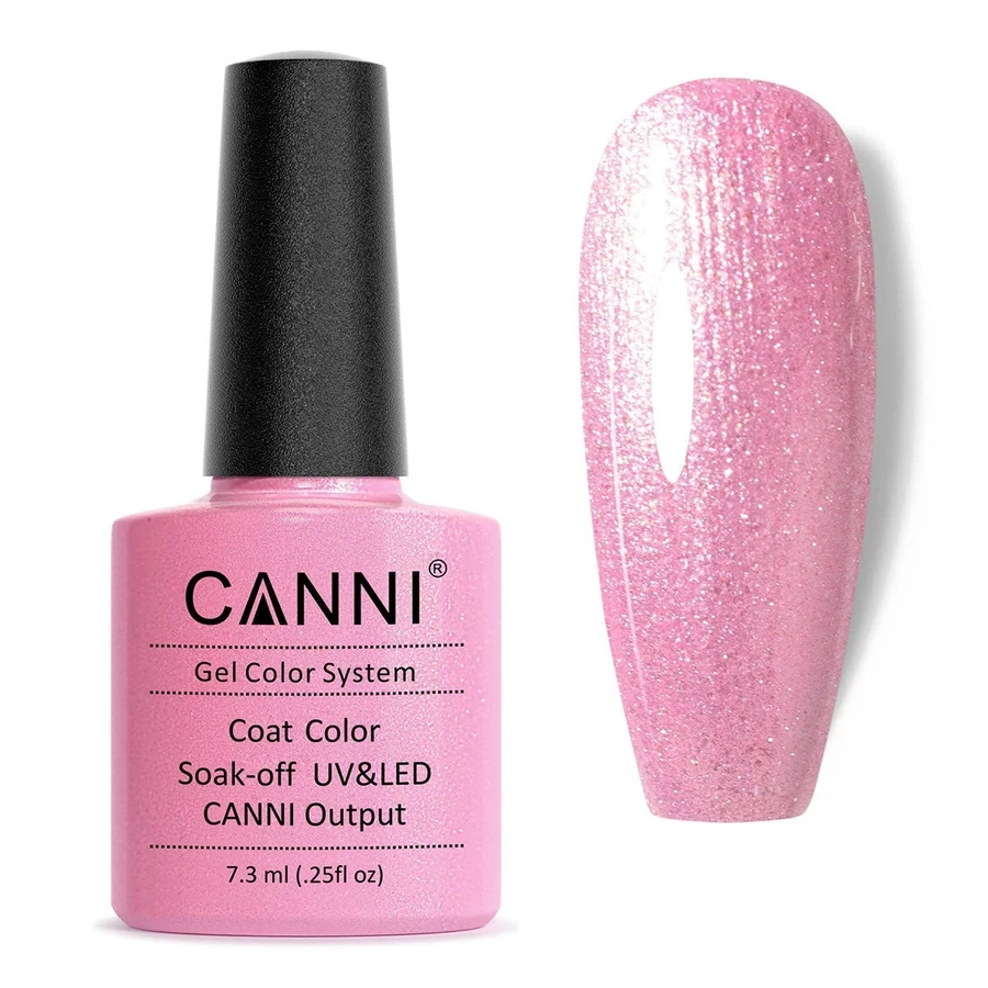 Гель-лак Canni Gel Polish №198 Light Pink Pearl ніжно-рожевий з перламутром 7,3 мл