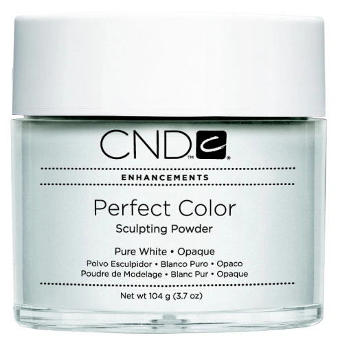 Яскраво-біла акрилова пудра CND Perfect Color Pure White 104 г