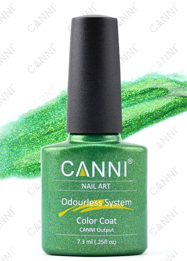 Гель-лак ЕКО Canni ECO Gel Polish №217 глибокий зелений із шиммером 7,3 мл