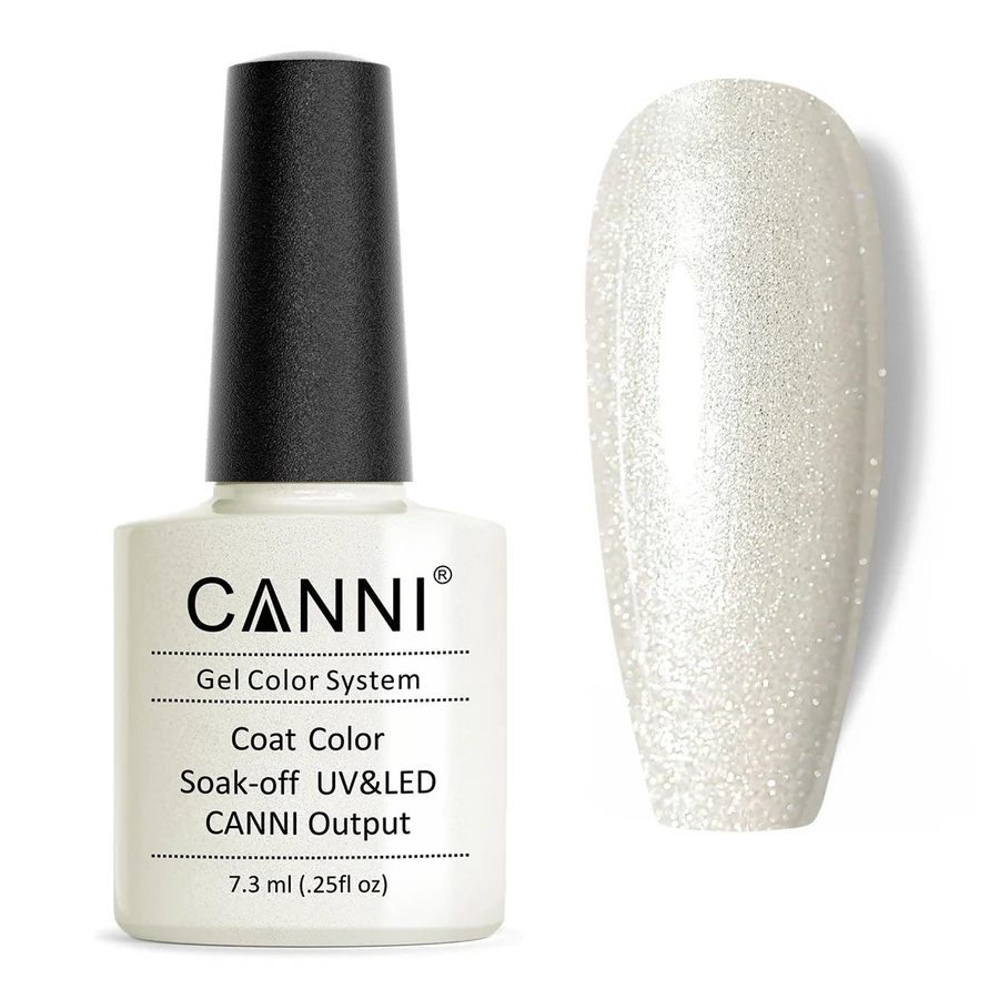 Гель-лак Canni Gel Polish №220 Rice White Pearl перлинний із шиммером 7,3 мл