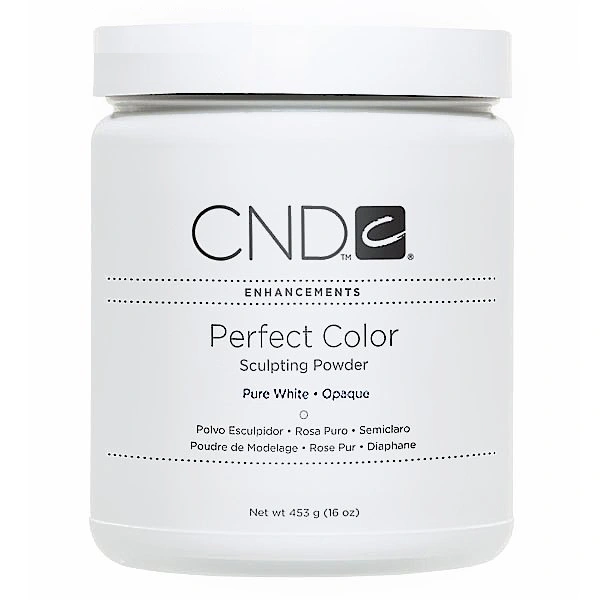 Яскраво-біла акрилова пудра CND Perfect Color Pure White 453 г
