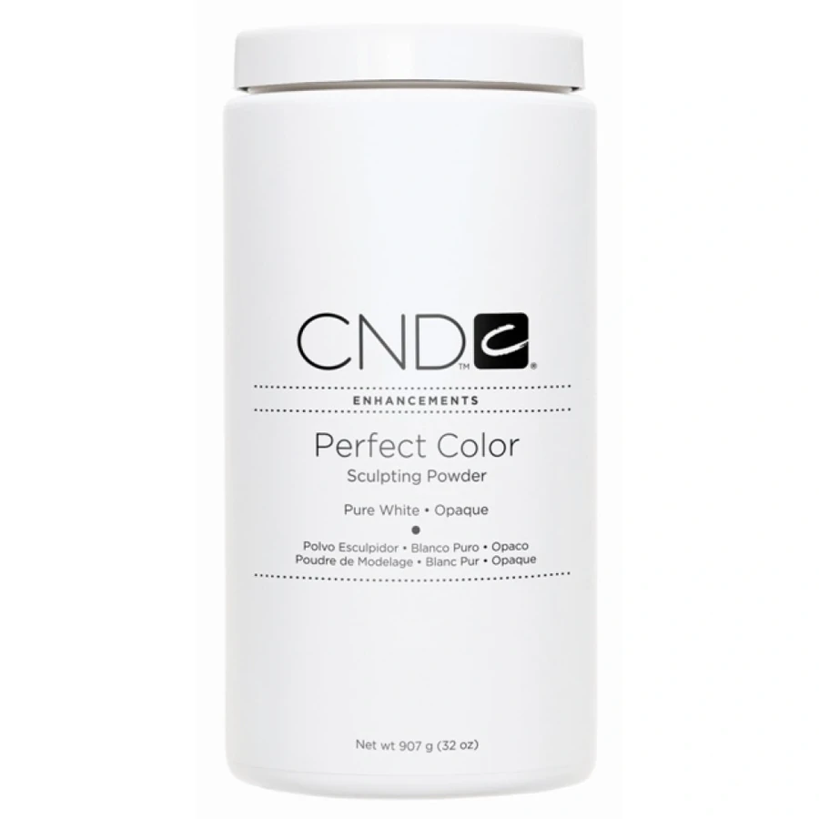 Яскраво-біла акрилова пудра CND Perfect Color Pure White 907 г