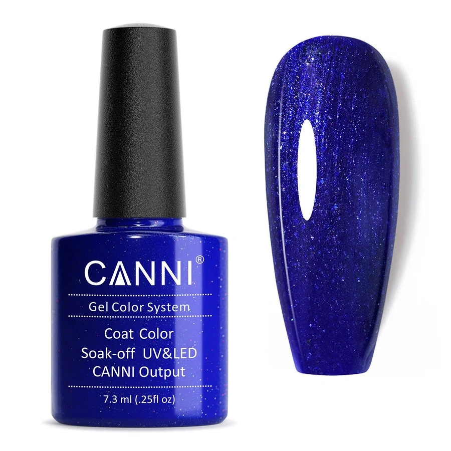 Гель-лак Canni Gel Polish №214 Royal Blue Pearl королівський синій з мікроблиском 7,3 мл