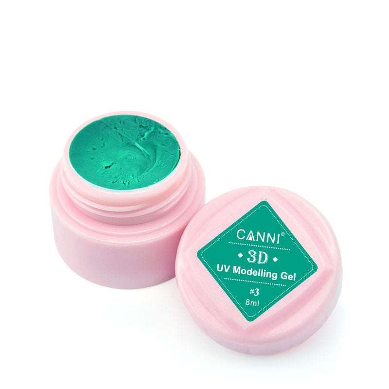 Гель-пластилін для 3D моделювання Canni UV Modelling Gel №03 смарагдовий 8 мл