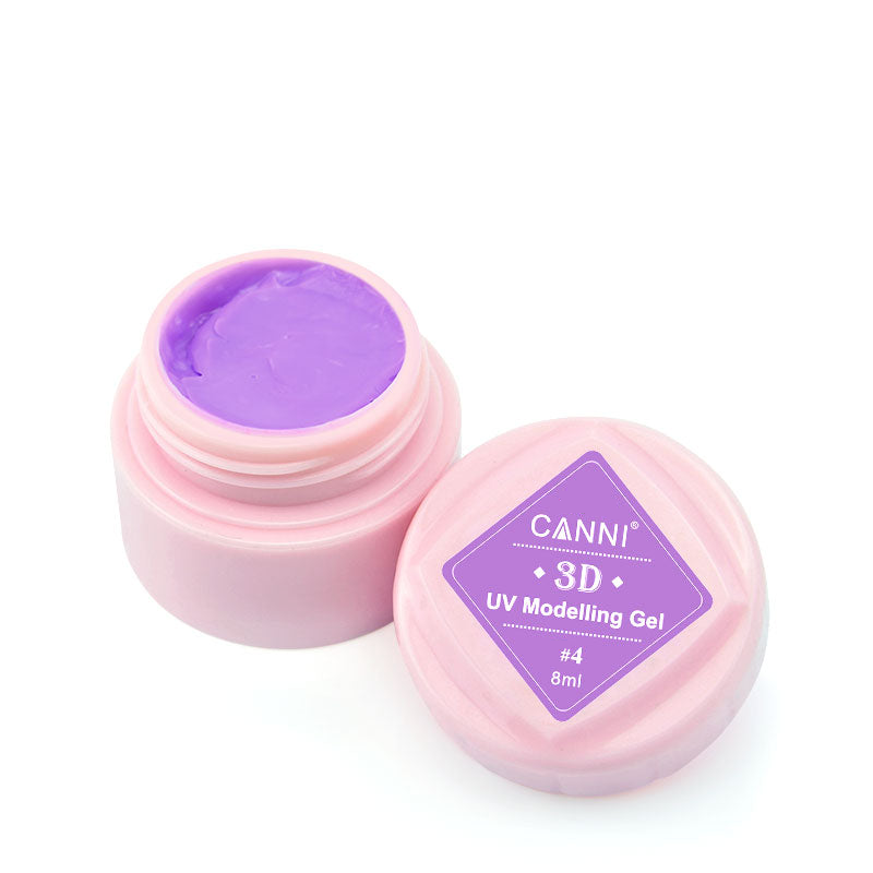 Гель-пластилін для 3D моделювання Canni UV Modelling Gel №04 бузковий 8 мл