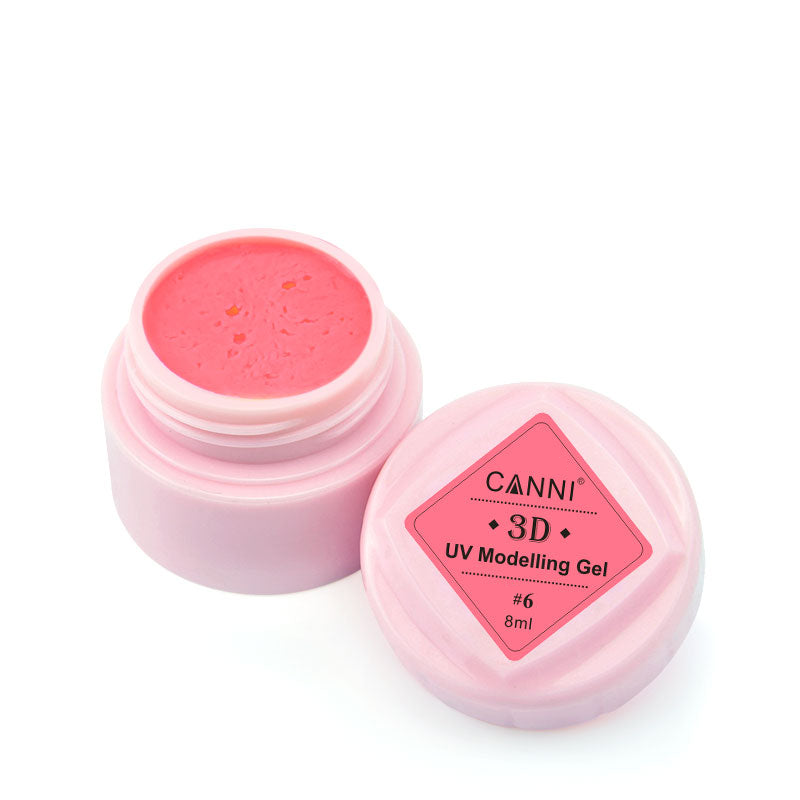 Гель-пластилін для 3D моделювання Canni UV Modelling Gel №06 рожевий 8 мл