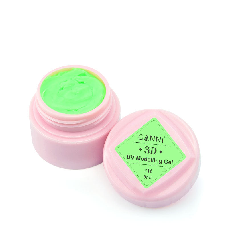 Гель-пластилін для 3D моделювання Canni UV Modelling Gel №16 насичений м`ятний 8 мл