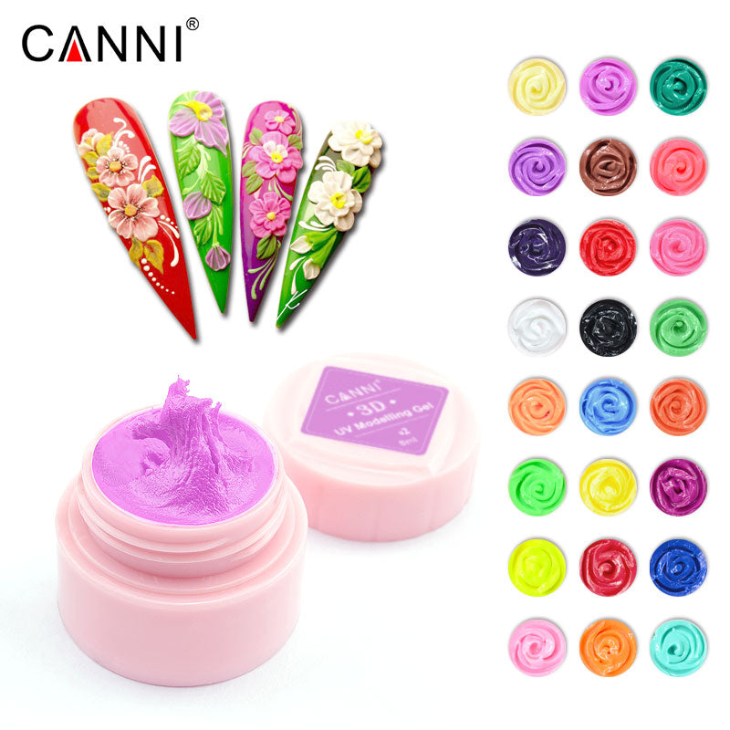 Гель-пластилін для 3D моделювання Canni UV Modelling Gel №20 червоний 8 мл